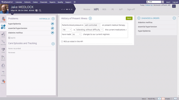 athenaClinicals Software