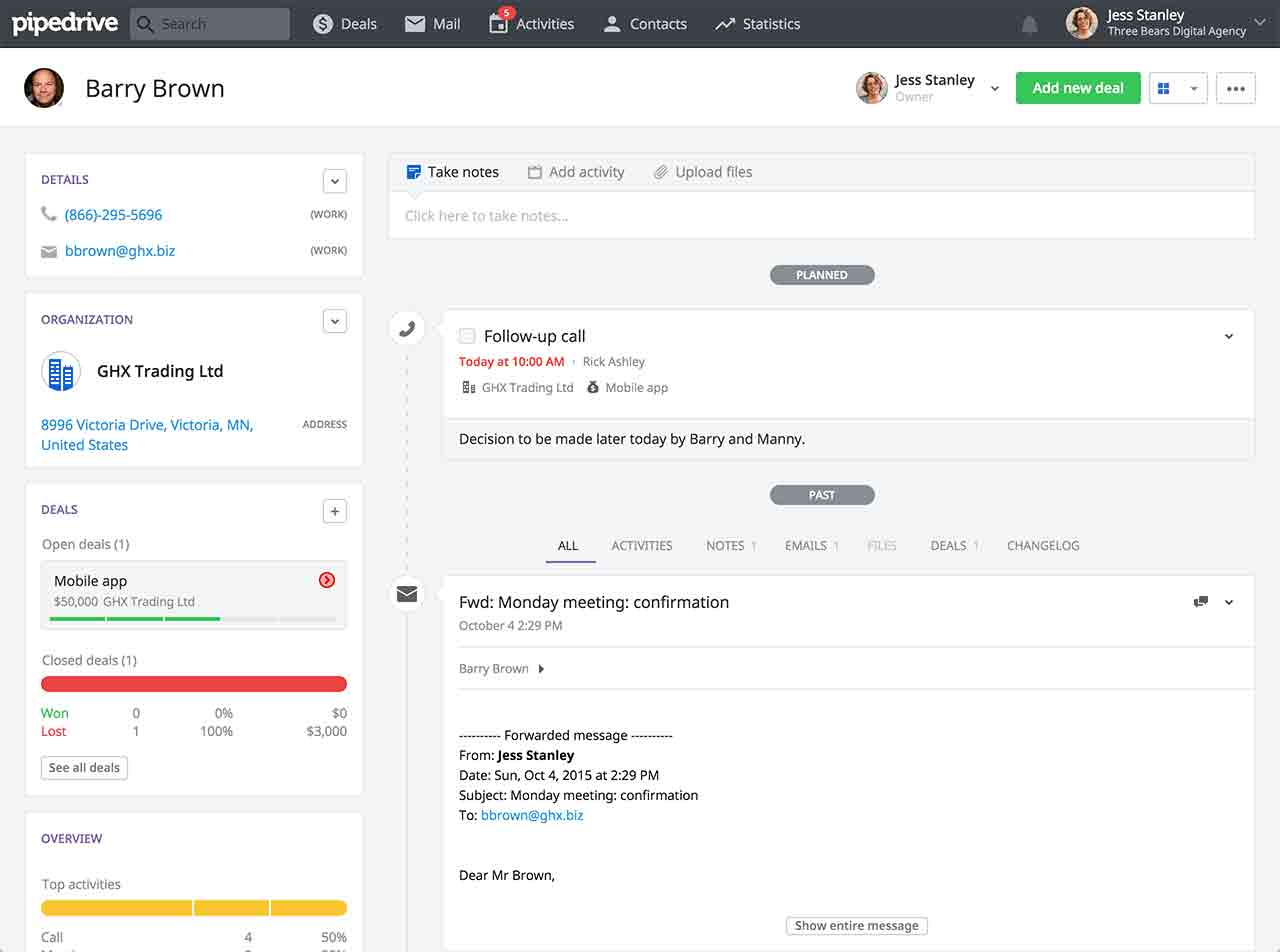 Pipedrive CRM