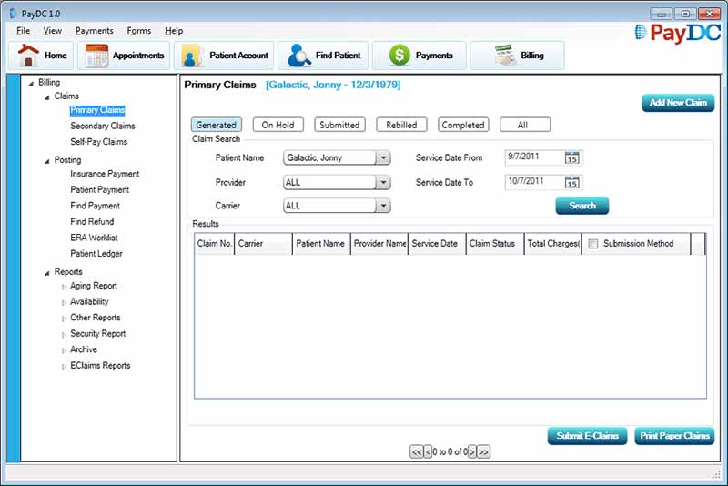PayDC Chiropractic Software