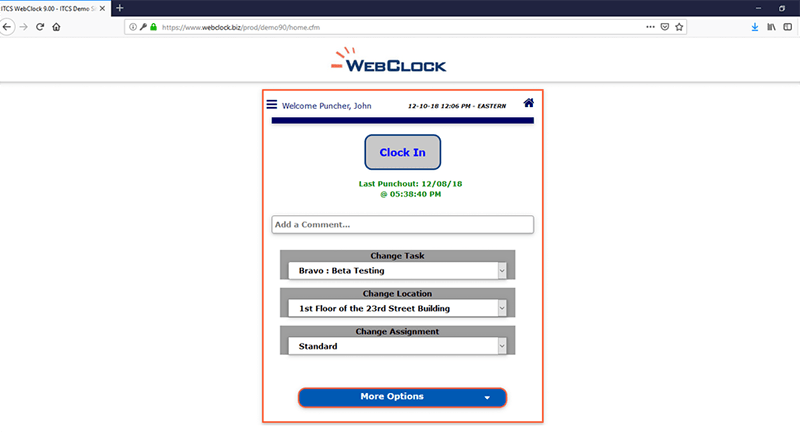 Webclock Management