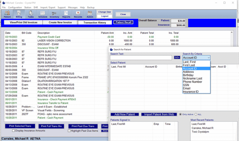 Crystal Practice Management