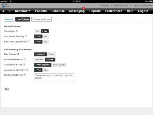 One Touch EMR
