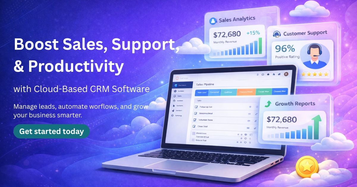 Boost Sales, Support, and Productivity with Cloud-Based CRM Software 