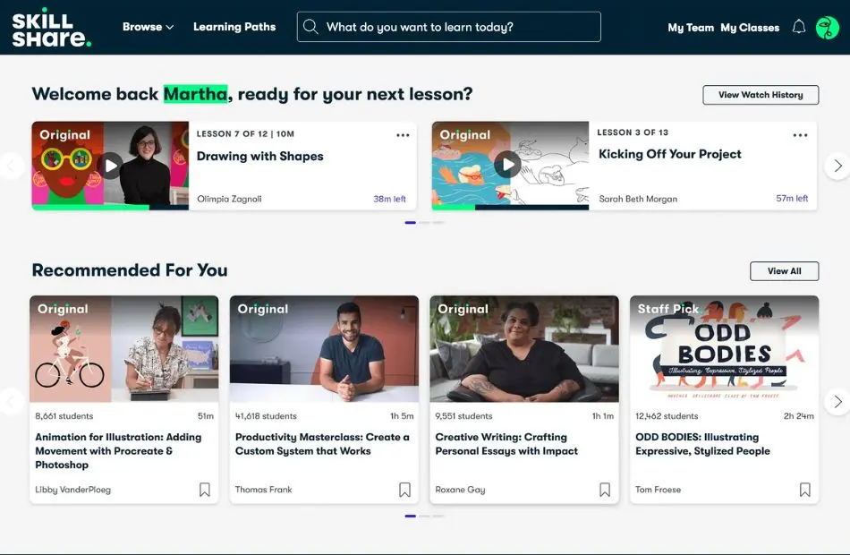 Skillshare for Teams