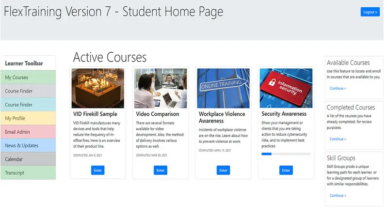 FlexTraining Universal Learning Platform