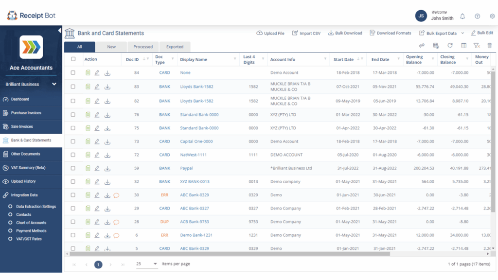 Receipt Bot Software