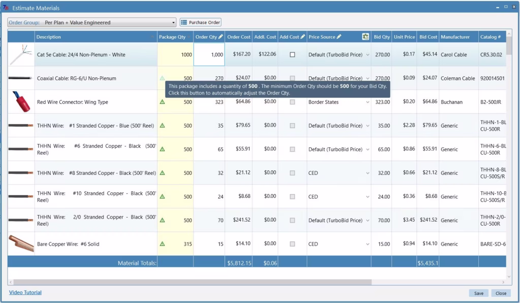 TurboBid Estimating