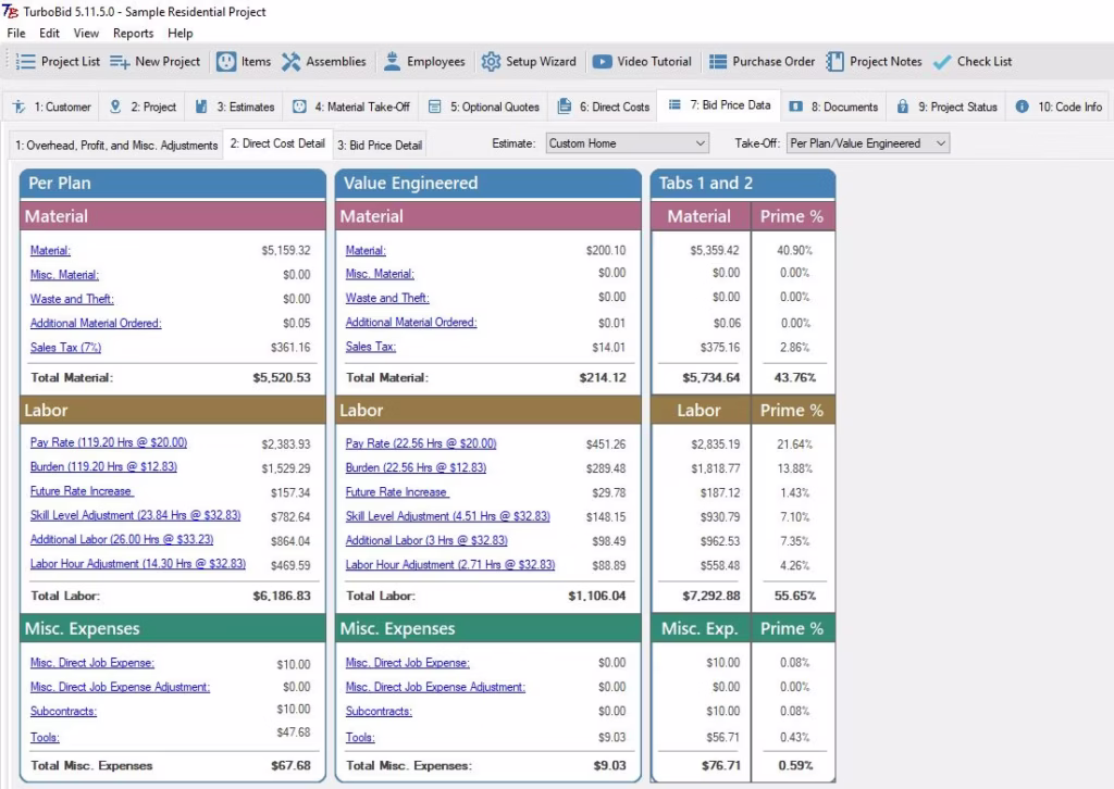 TurboBid Estimating