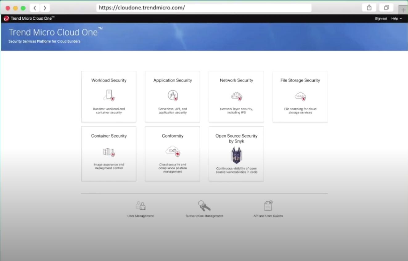 Trend Micro Cloud One Software