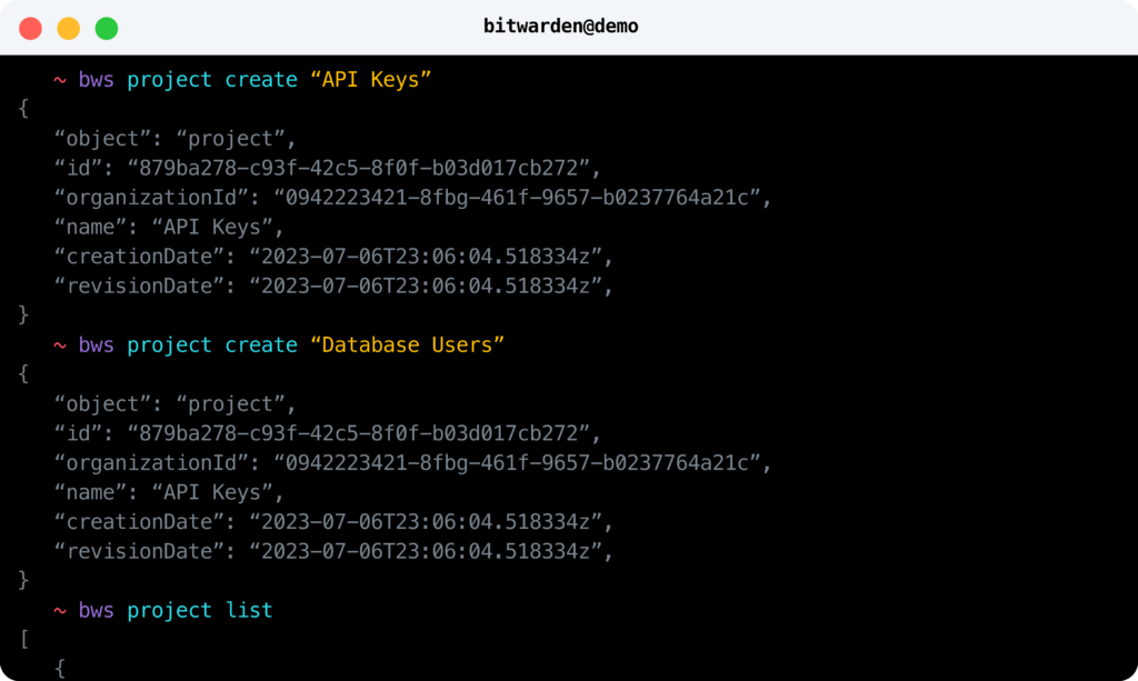 Bitwarden Secrets Manager