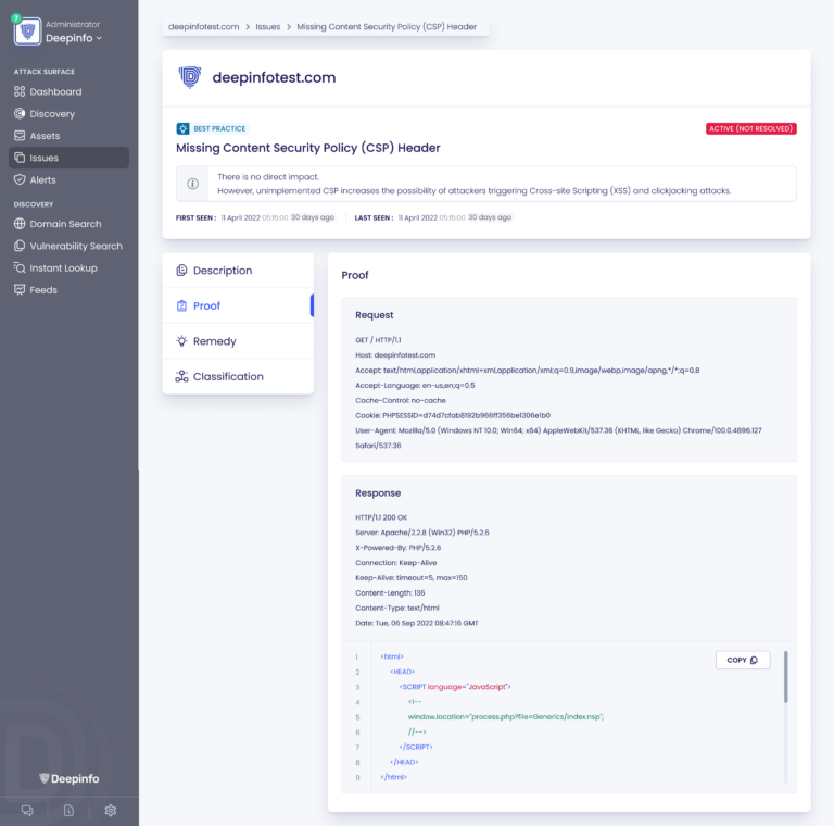 Deepinfo Attack Surface Platform