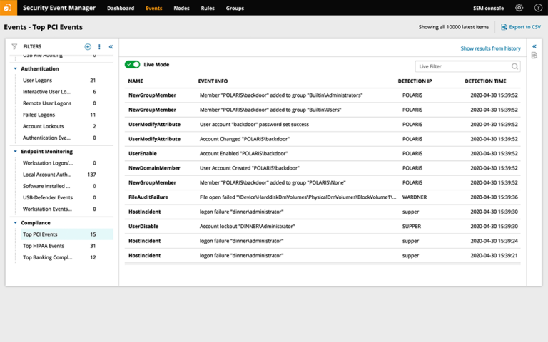 Security Event Manager Software