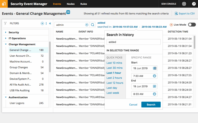 Security Event Manager Software