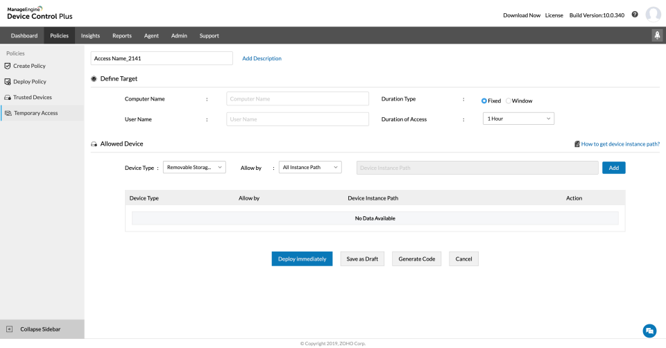 ManageEngine Device Control Plus