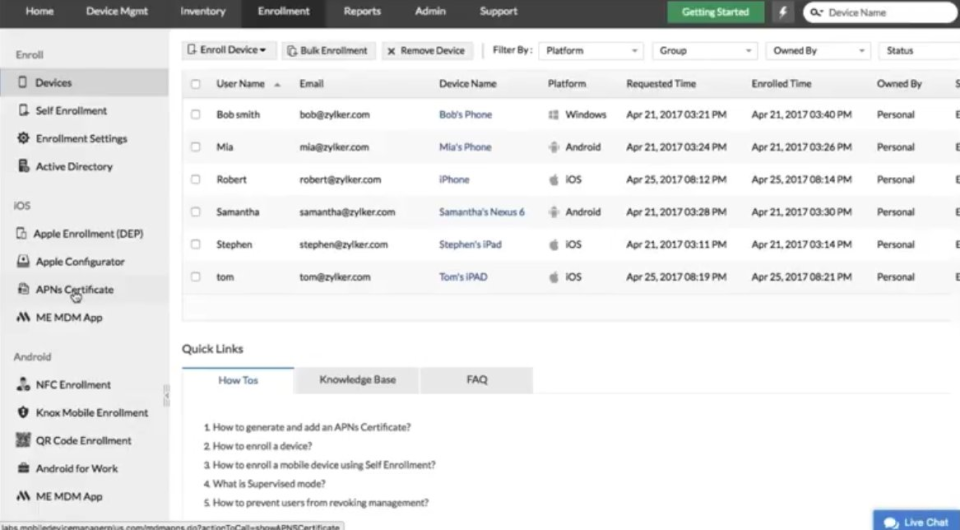 ManageEngine Mobile Device Manager Plus Software