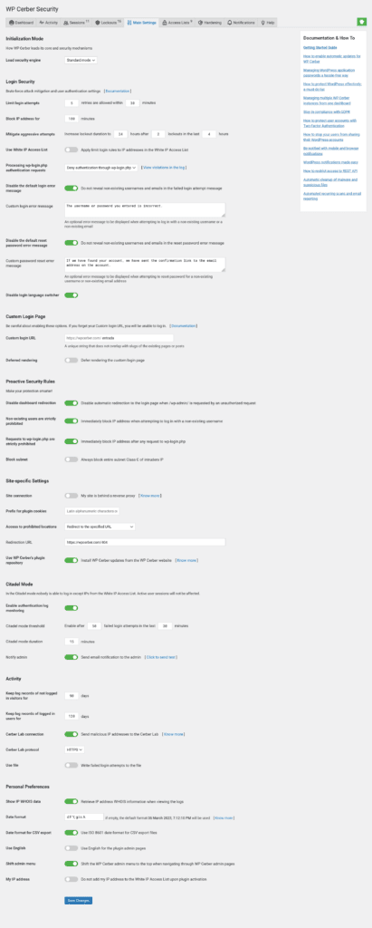 WP Cerber Security Software