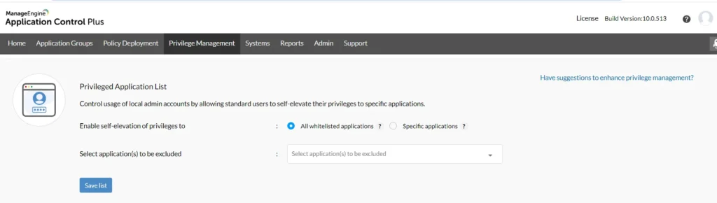 ManageEngine Application Control Plus Software