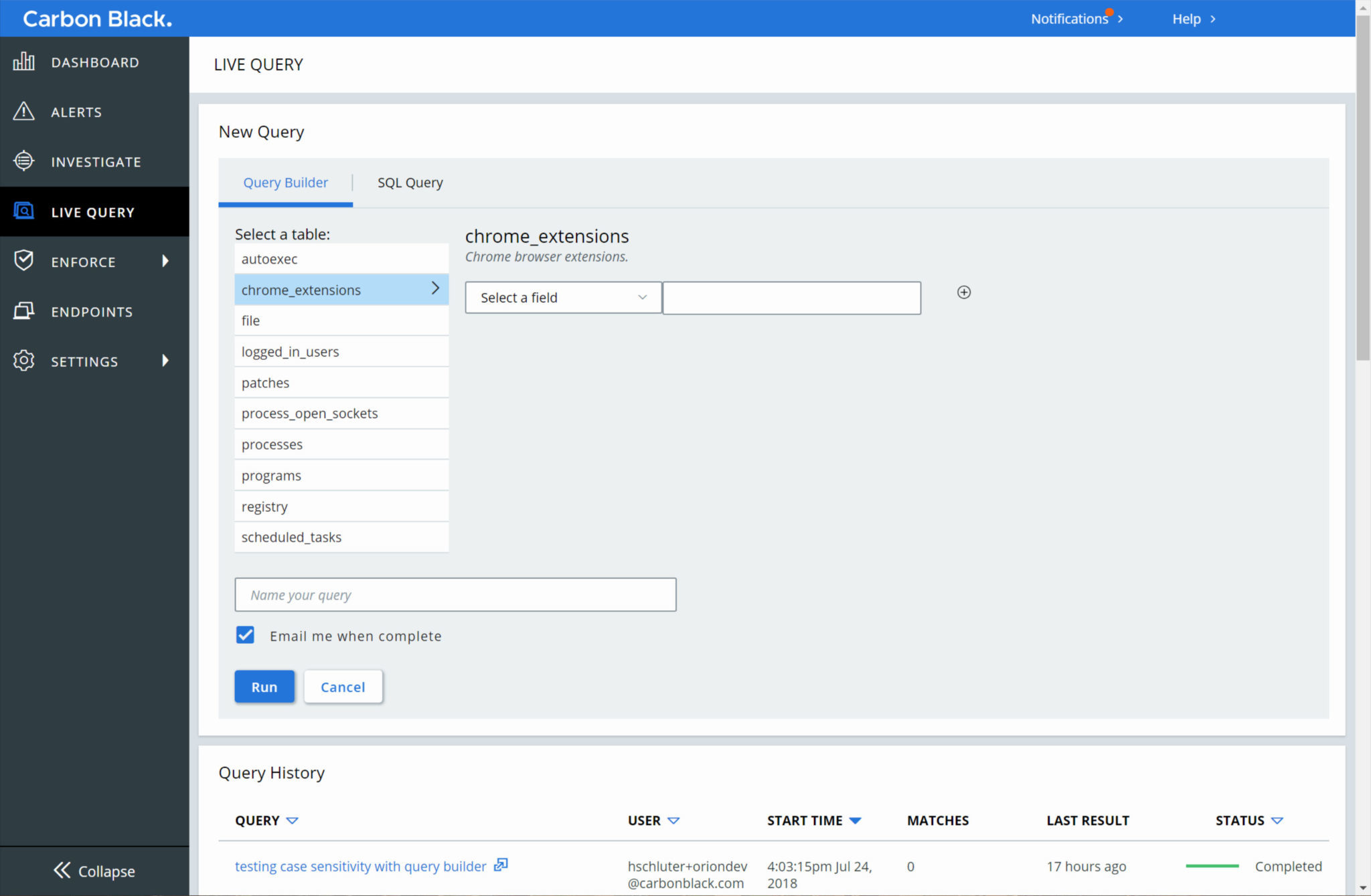 Carbon Black Endpoint