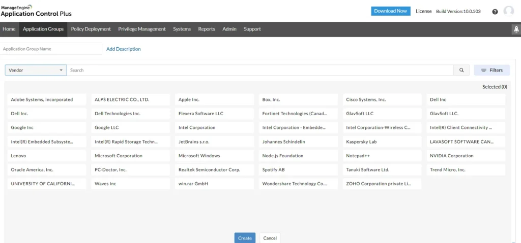 ManageEngine Application Control Plus Software