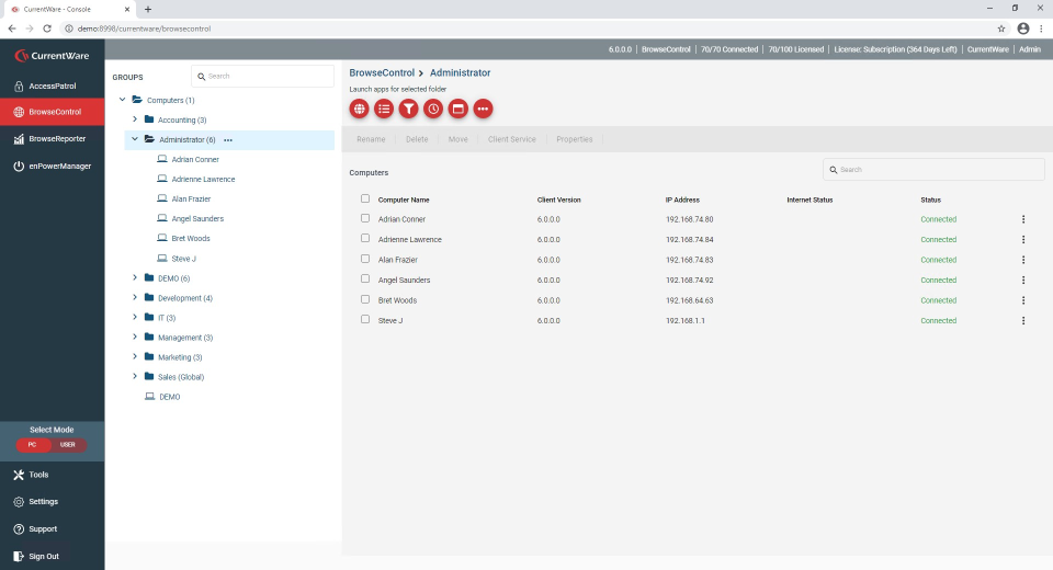 BrowseControl Software