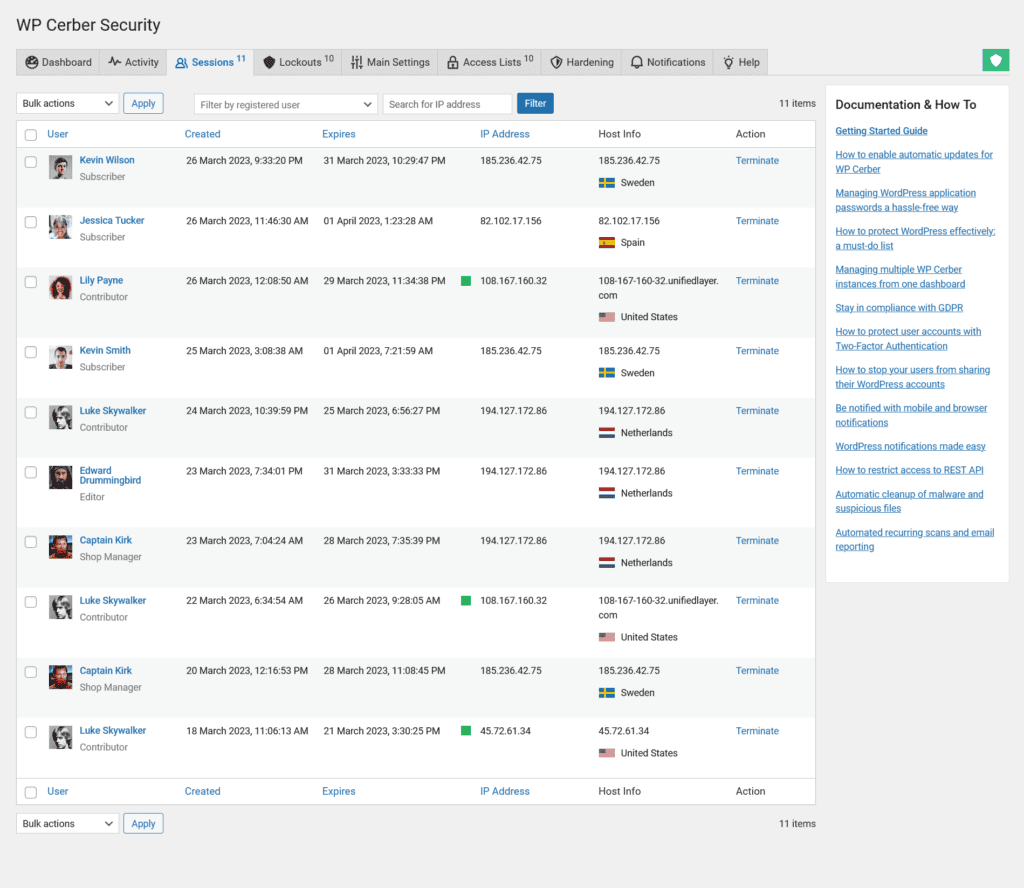 WP Cerber Security Software