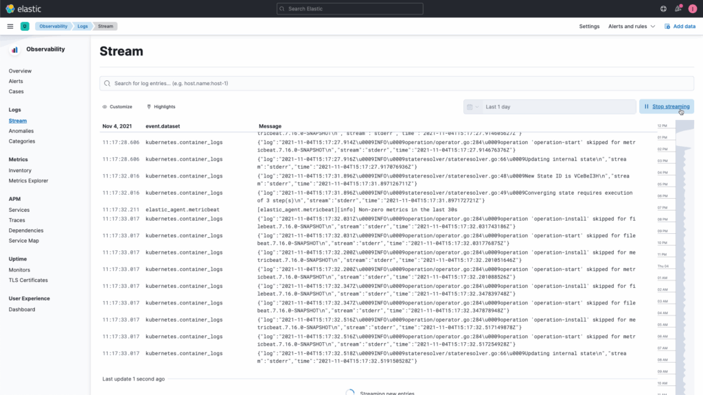 Elastic Observability