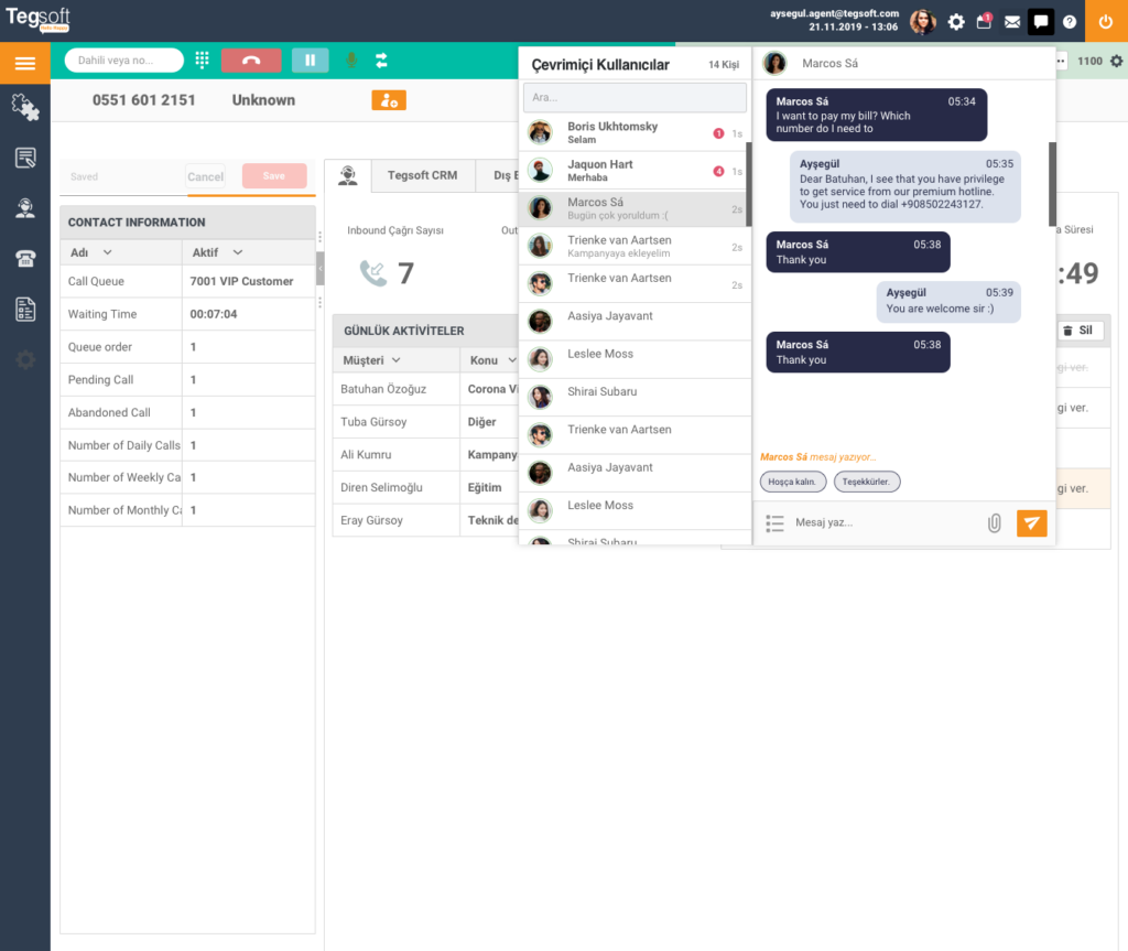 Tegsoft Contact Center